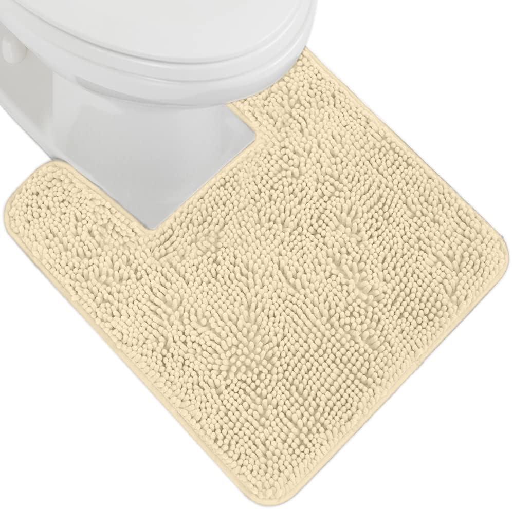 imageGORILLA GRIP Bath Rug Mat 30x20 Thick Soft Absorbent Chenille Quick Dry Microfiber Mats Rubber Backing Washable Shower Floor Rugs US Designed Bathroom Bathmat Home Decor Accessories GreySand