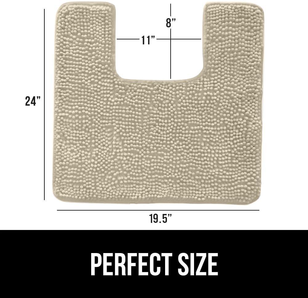 imageGORILLA GRIP Bath Rug Mat 30x20 Thick Soft Absorbent Chenille Quick Dry Microfiber Mats Rubber Backing Washable Shower Floor Rugs US Designed Bathroom Bathmat Home Decor Accessories GreySand