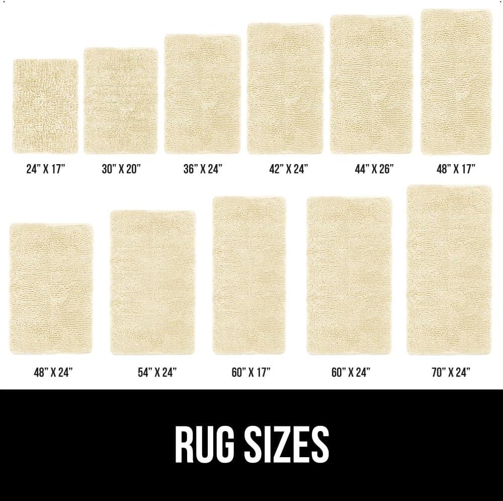 imageGORILLA GRIP Bath Rug Mat 30x20 Thick Soft Absorbent Chenille Quick Dry Microfiber Mats Rubber Backing Washable Shower Floor Rugs US Designed Bathroom Bathmat Home Decor Accessories GreySand
