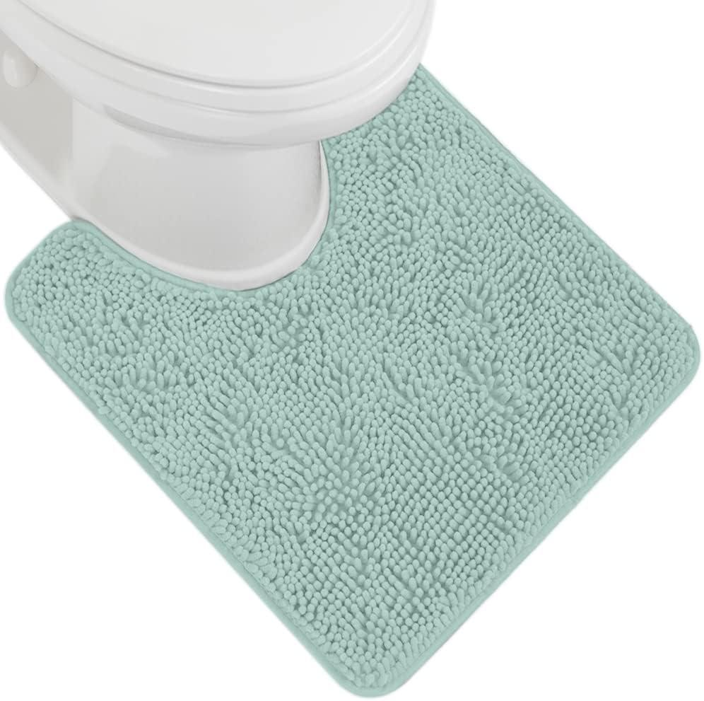 imageGORILLA GRIP Bath Rug Mat 30x20 Thick Soft Absorbent Chenille Quick Dry Microfiber Mats Rubber Backing Washable Shower Floor Rugs US Designed Bathroom Bathmat Home Decor Accessories GreySeablue