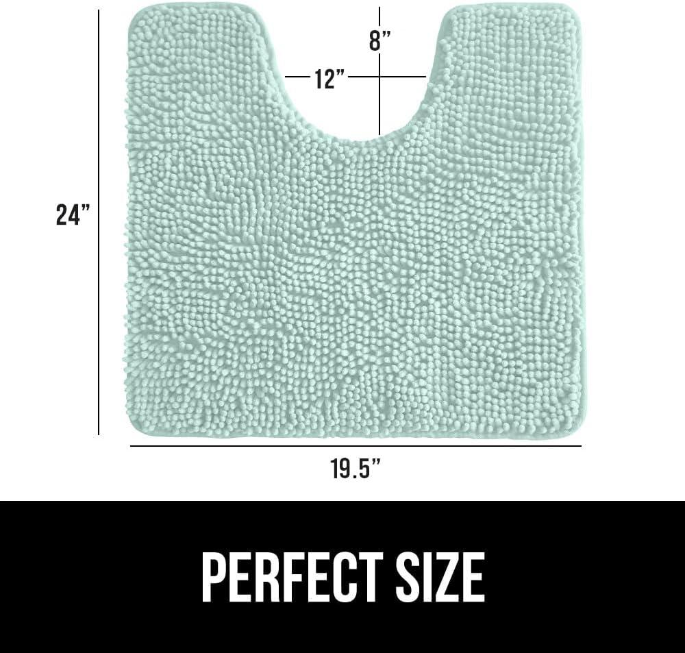 imageGORILLA GRIP Bath Rug Mat 30x20 Thick Soft Absorbent Chenille Quick Dry Microfiber Mats Rubber Backing Washable Shower Floor Rugs US Designed Bathroom Bathmat Home Decor Accessories GreySeablue