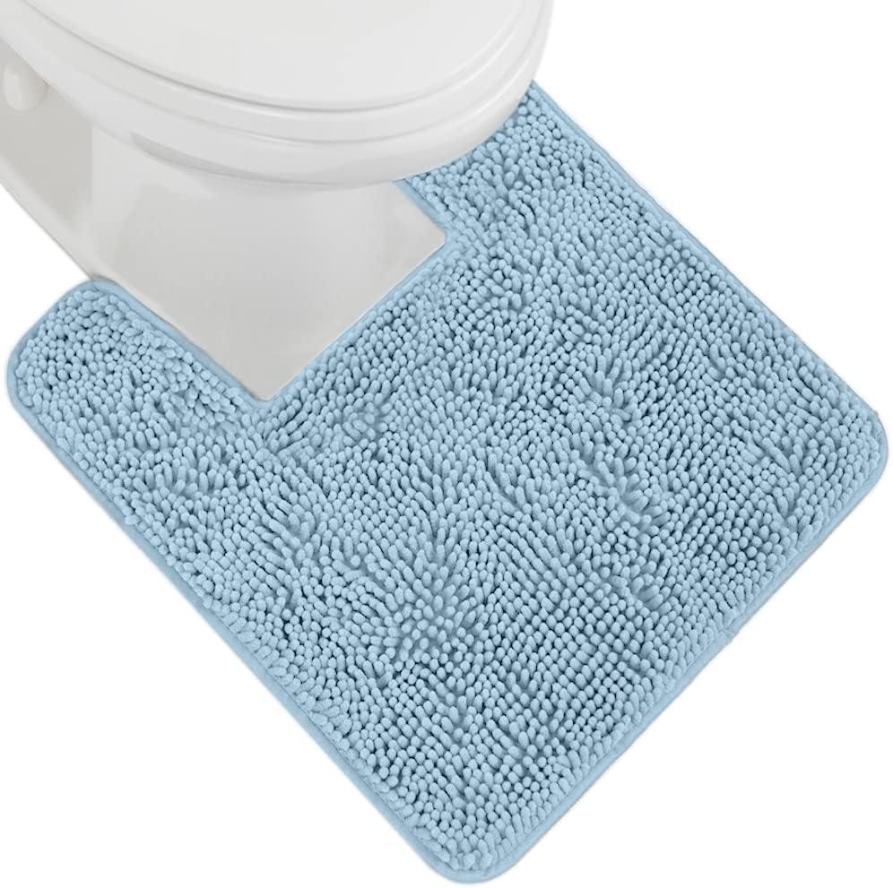imageGORILLA GRIP Bath Rug Mat 30x20 Thick Soft Absorbent Chenille Quick Dry Microfiber Mats Rubber Backing Washable Shower Floor Rugs US Designed Bathroom Bathmat Home Decor Accessories GreySky