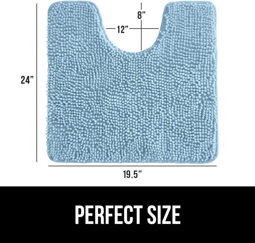 imageGORILLA GRIP Bath Rug Mat 30x20 Thick Soft Absorbent Chenille Quick Dry Microfiber Mats Rubber Backing Washable Shower Floor Rugs US Designed Bathroom Bathmat Home Decor Accessories GreySky