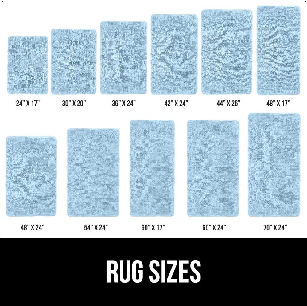 imageGORILLA GRIP Bath Rug Mat 30x20 Thick Soft Absorbent Chenille Quick Dry Microfiber Mats Rubber Backing Washable Shower Floor Rugs US Designed Bathroom Bathmat Home Decor Accessories GreySky