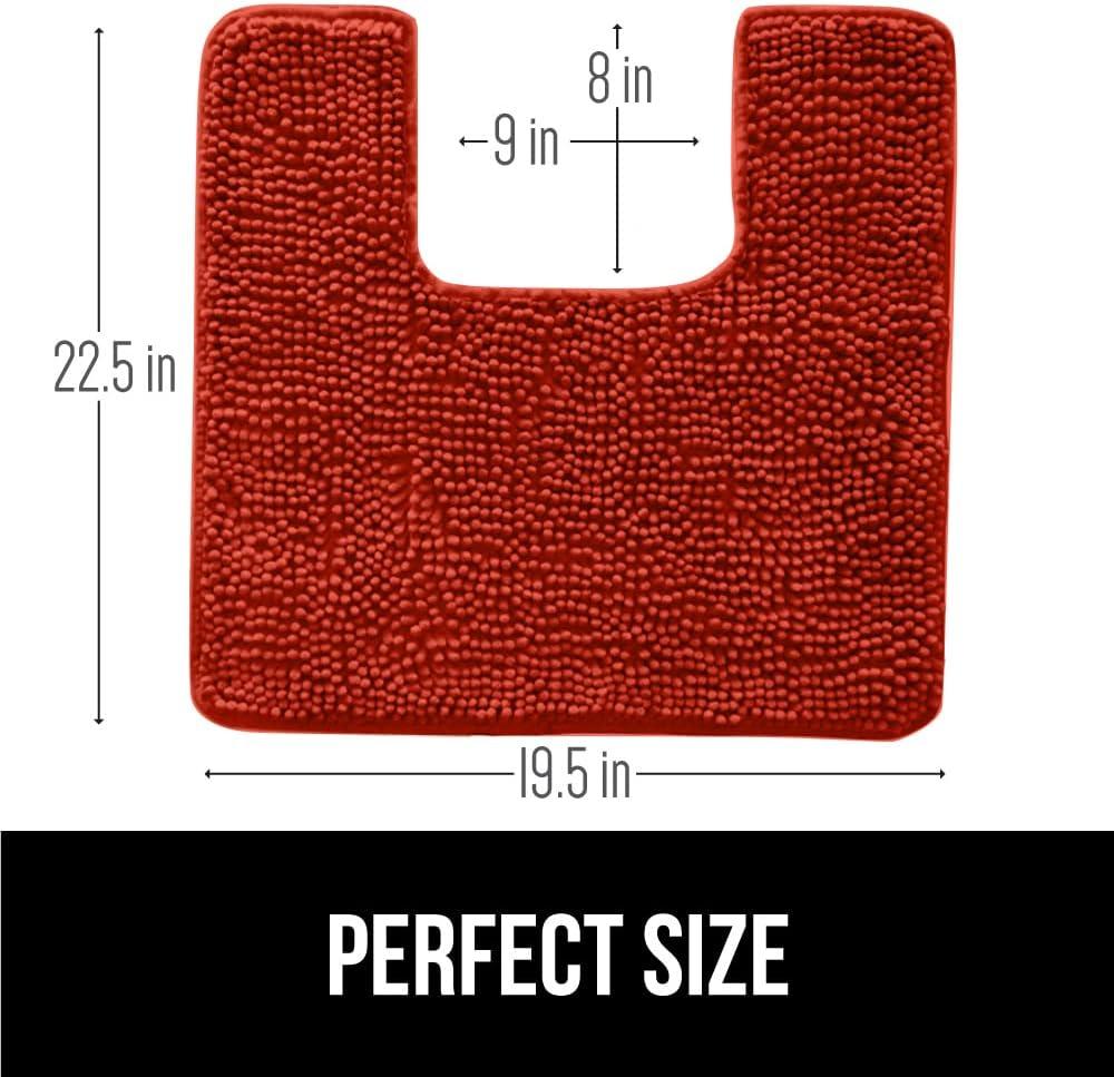 imageGORILLA GRIP Bath Rug Mat 30x20 Thick Soft Absorbent Chenille Quick Dry Microfiber Mats Rubber Backing Washable Shower Floor Rugs US Designed Bathroom Bathmat Home Decor Accessories GreySunset Orange