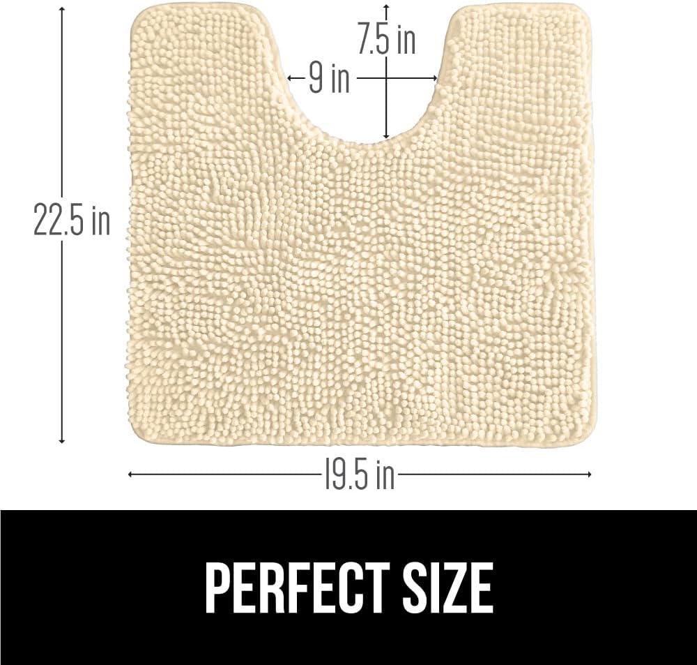imageGORILLA GRIP Bath Rug Mat 30x20 Thick Soft Absorbent Chenille Quick Dry Microfiber Mats Rubber Backing Washable Shower Floor Rugs US Designed Bathroom Bathmat Home Decor Accessories GreySand
