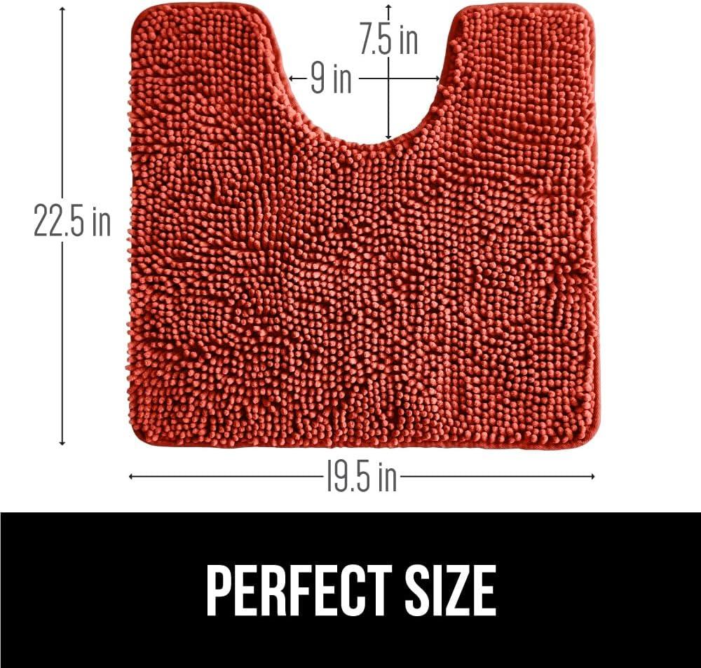 imageGORILLA GRIP Bath Rug Mat 30x20 Thick Soft Absorbent Chenille Quick Dry Microfiber Mats Rubber Backing Washable Shower Floor Rugs US Designed Bathroom Bathmat Home Decor Accessories GreySunset Orange