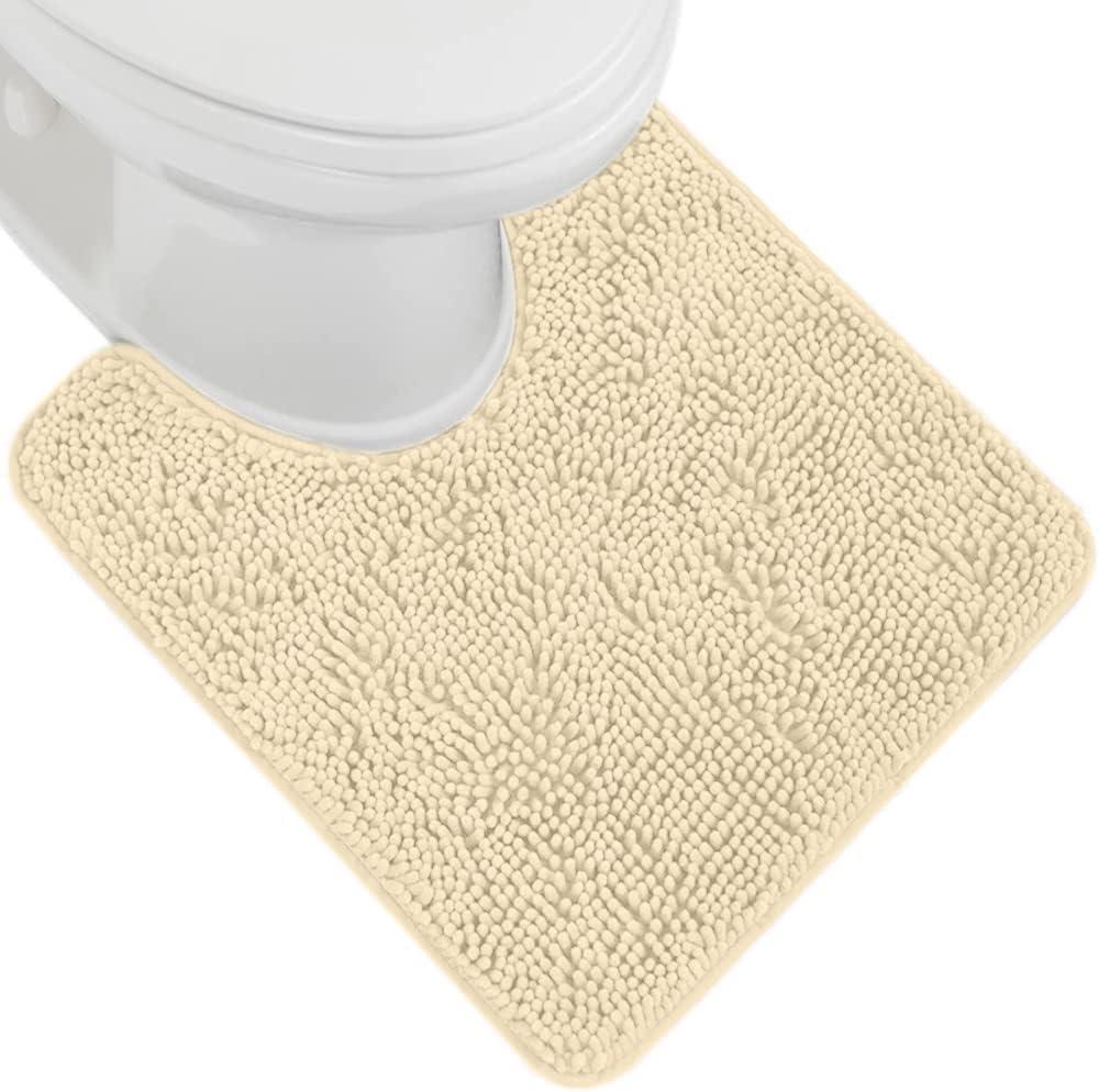 imageGORILLA GRIP Bath Rug Mat 30x20 Thick Soft Absorbent Chenille Quick Dry Microfiber Mats Rubber Backing Washable Shower Floor Rugs US Designed Bathroom Bathmat Home Decor Accessories GreySand