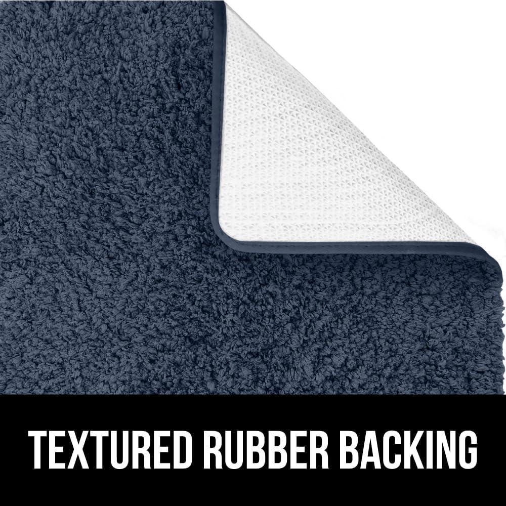 imageGORILLA GRIP Bathroom Rugs Ultra Soft Absorbent Mat Thick Plush Bath Rug Machine Washable Microfiber Quick Dry Mats for Shower Bathtub and Floor Home Decor Accessories 24x17 GreyIndigo