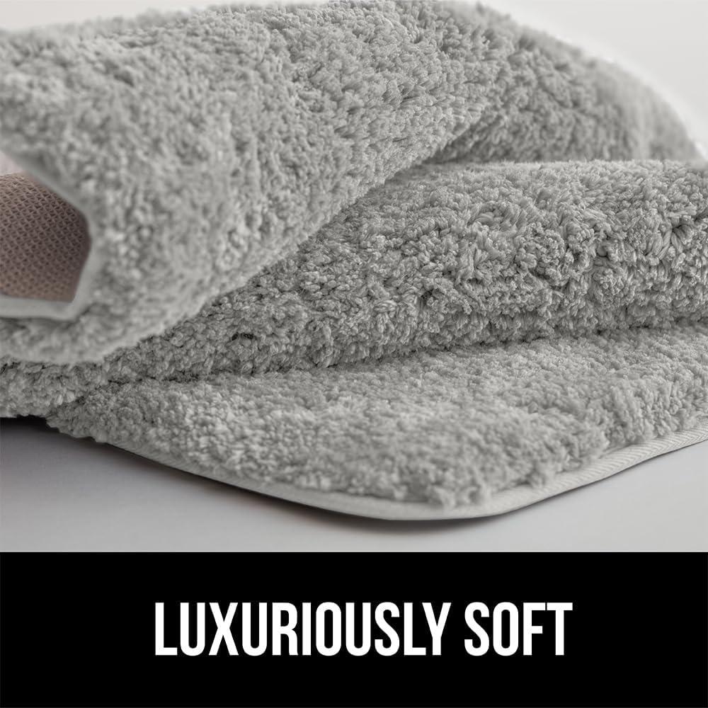 imageGORILLA GRIP Bathroom Rugs Ultra Soft Absorbent Mat Thick Plush Bath Rug Machine Washable Microfiber Quick Dry Mats for Shower Bathtub and Floor Home Decor Accessories 24x17 GreyLight Gray
