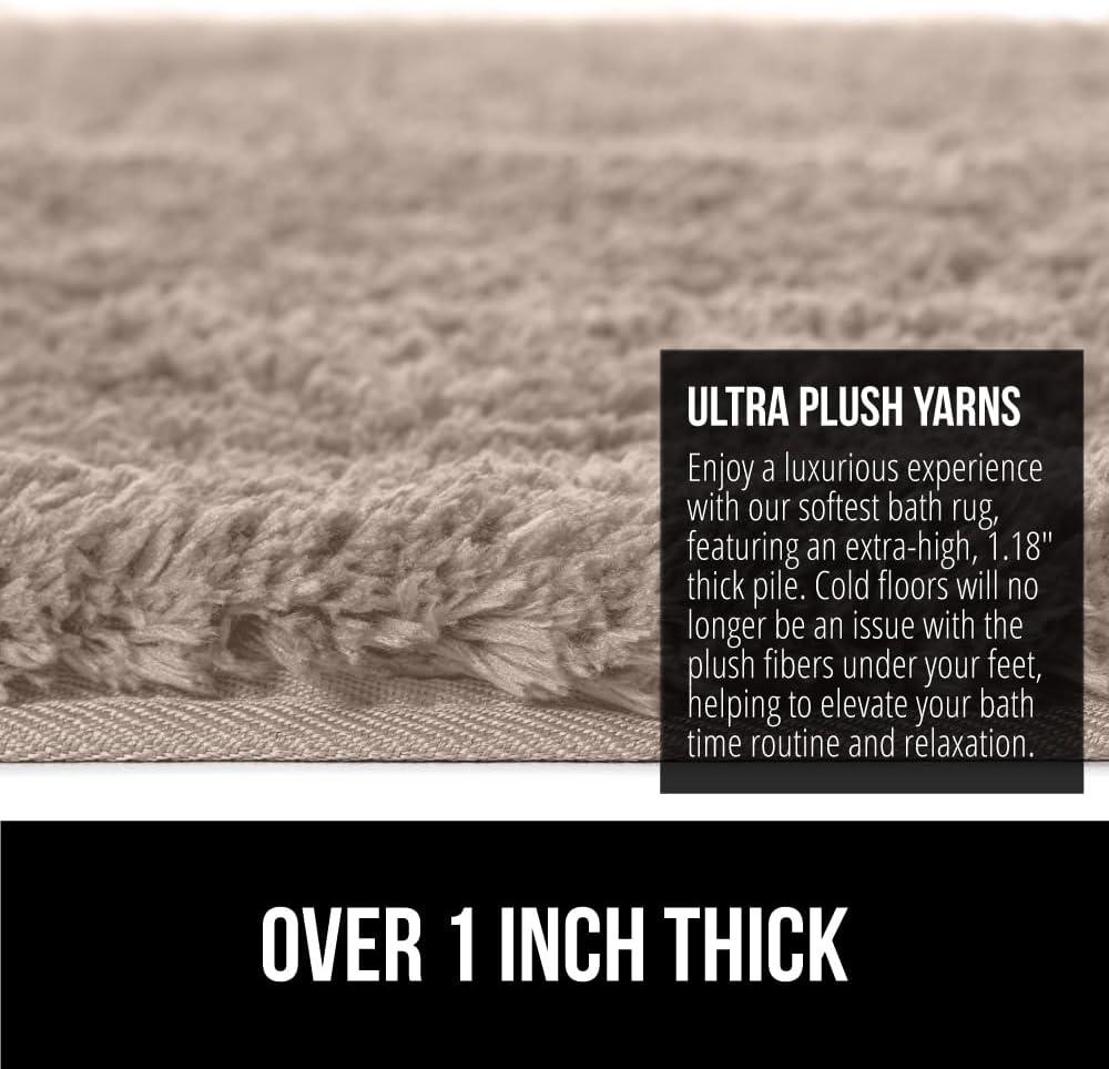 imageGORILLA GRIP Bathroom Rugs Ultra Soft Absorbent Mat Thick Plush Bath Rug Machine Washable Microfiber Quick Dry Mats for Shower Bathtub and Floor Home Decor Accessories 24x17 GreyBeige