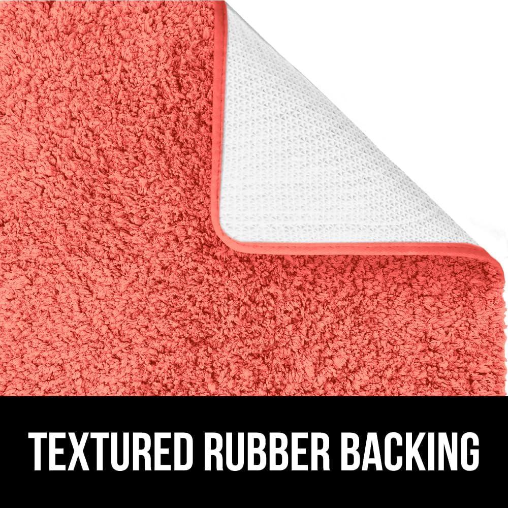 imageGORILLA GRIP Bathroom Rugs Ultra Soft Absorbent Mat Thick Plush Bath Rug Machine Washable Microfiber Quick Dry Mats for Shower Bathtub and Floor Home Decor Accessories 24x17 GreyCoral