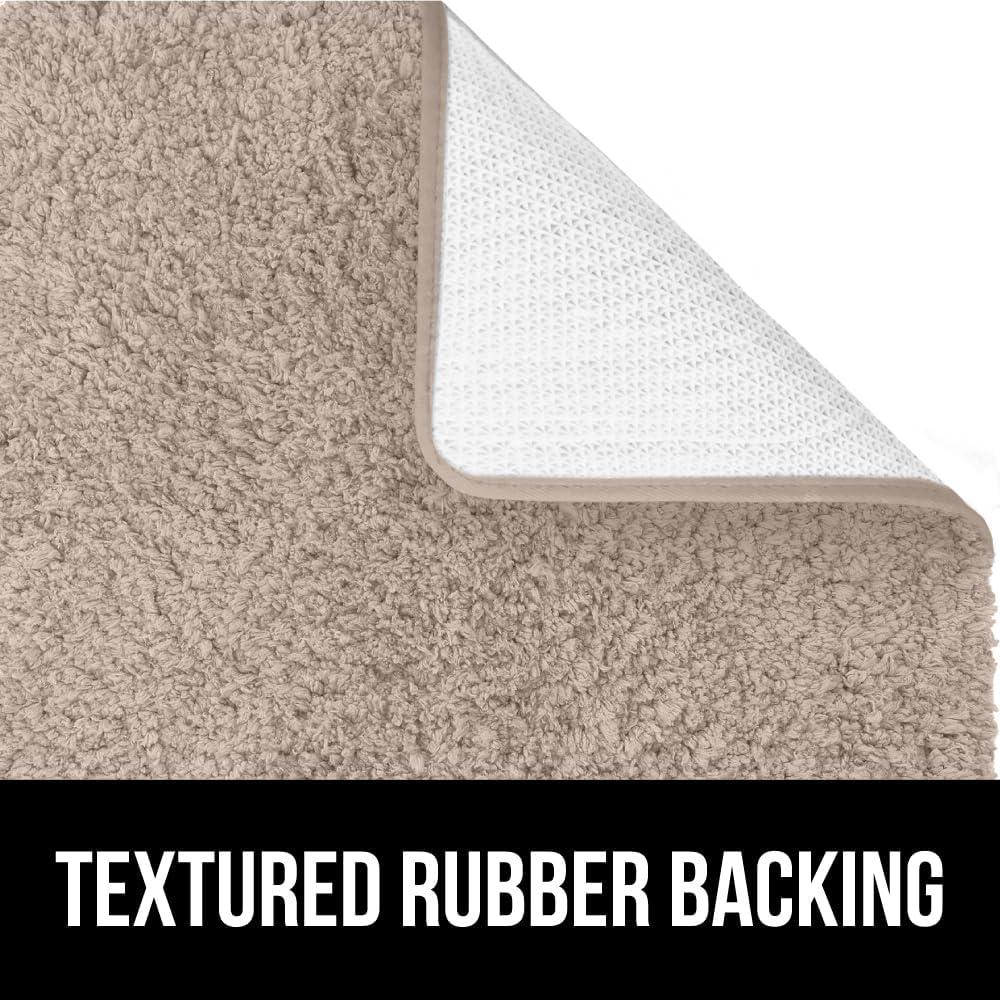 imageGORILLA GRIP Bathroom Rugs Ultra Soft Absorbent Mat Thick Plush Bath Rug Machine Washable Microfiber Quick Dry Mats for Shower Bathtub and Floor Home Decor Accessories 24x17 GreyBeige