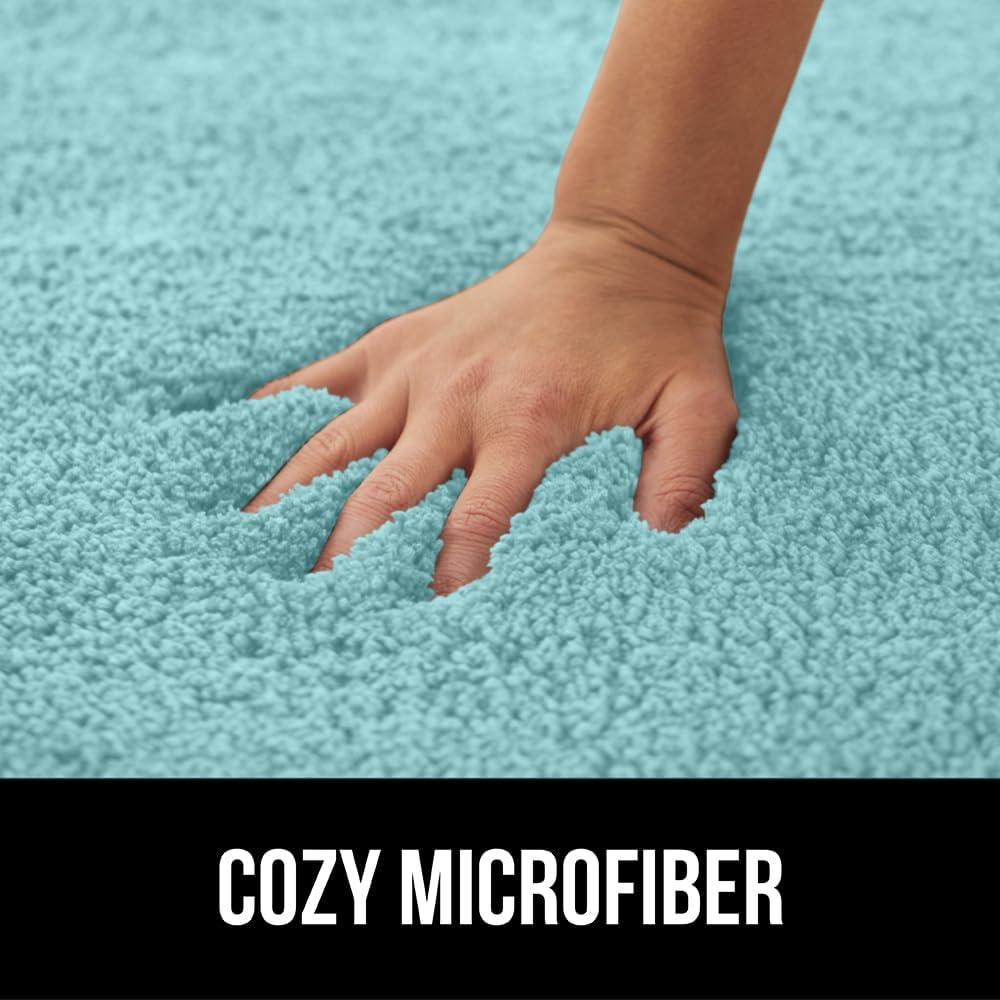 imageGORILLA GRIP Bathroom Rugs Ultra Soft Absorbent Mat Thick Plush Bath Rug Machine Washable Microfiber Quick Dry Mats for Shower Bathtub and Floor Home Decor Accessories 24x17 GreySpa Blue