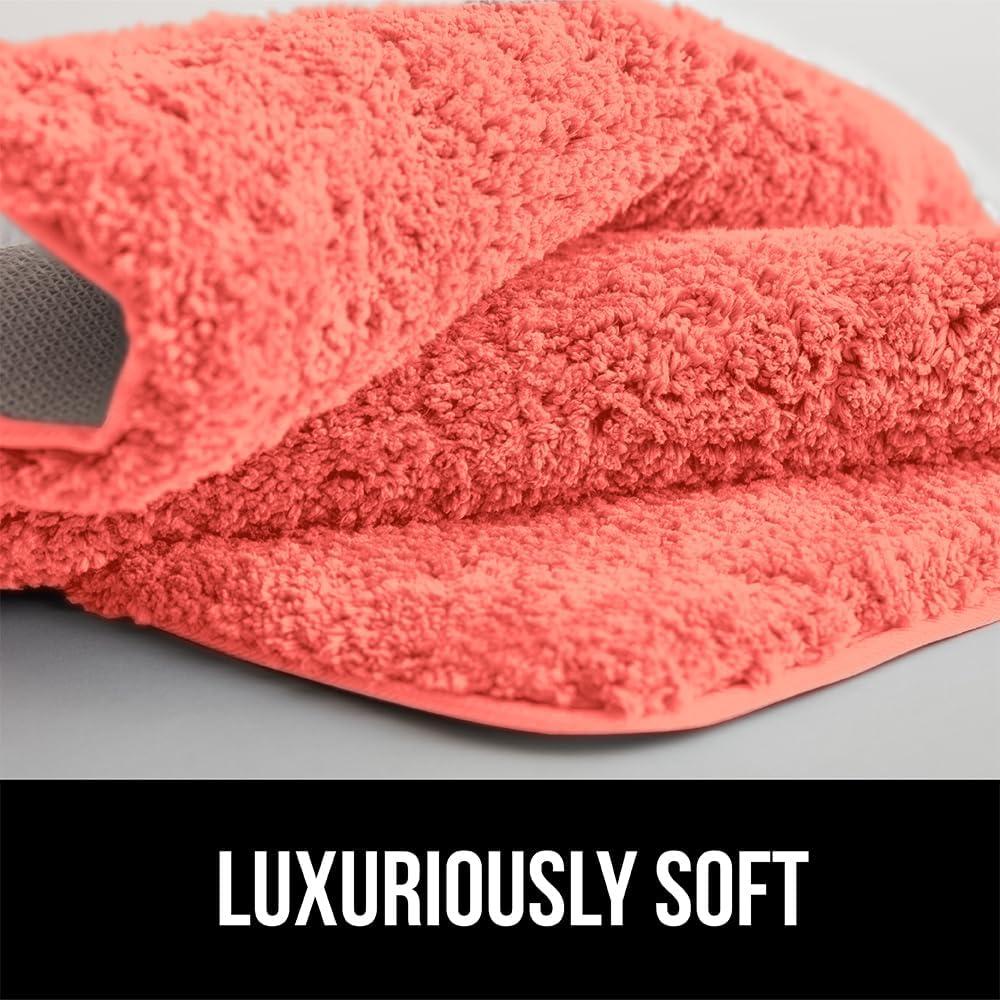imageGORILLA GRIP Bathroom Rugs Ultra Soft Absorbent Mat Thick Plush Bath Rug Machine Washable Microfiber Quick Dry Mats for Shower Bathtub and Floor Home Decor Accessories 24x17 GreyCoral