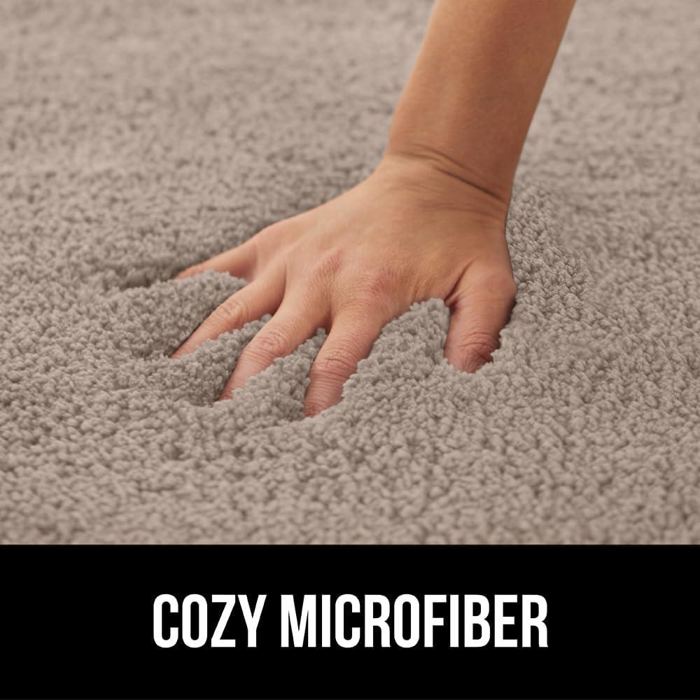 imageGORILLA GRIP Bathroom Rugs Ultra Soft Absorbent Mat Thick Plush Bath Rug Machine Washable Microfiber Quick Dry Mats for Shower Bathtub and Floor Home Decor Accessories 24x17 GreyBeige