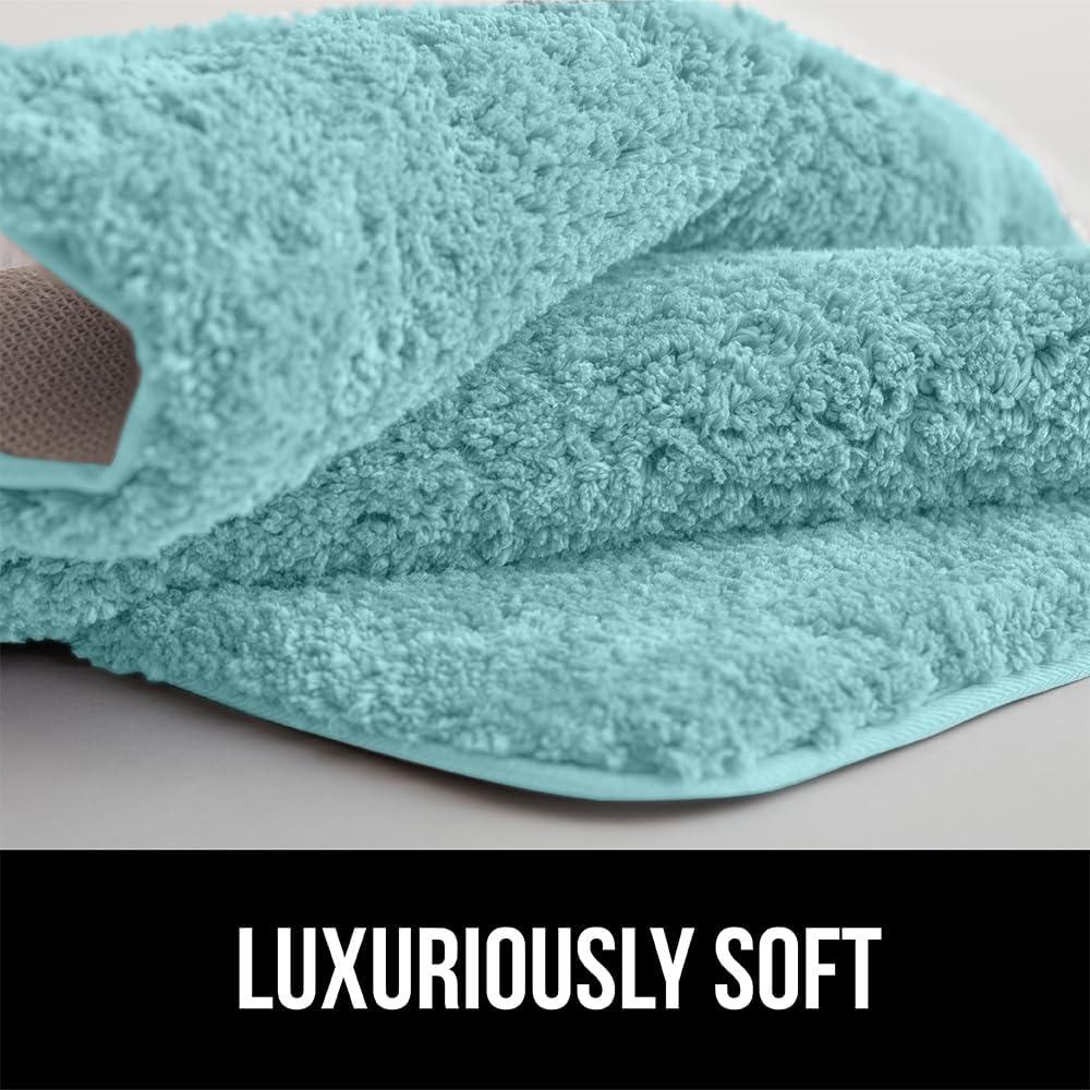 imageGORILLA GRIP Bathroom Rugs Ultra Soft Absorbent Mat Thick Plush Bath Rug Machine Washable Microfiber Quick Dry Mats for Shower Bathtub and Floor Home Decor Accessories 24x17 GreySpa Blue