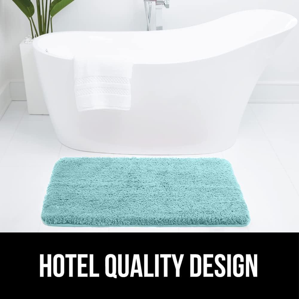 imageGORILLA GRIP Bathroom Rugs Ultra Soft Absorbent Mat Thick Plush Bath Rug Machine Washable Microfiber Quick Dry Mats for Shower Bathtub and Floor Home Decor Accessories 24x17 GreySpa Blue
