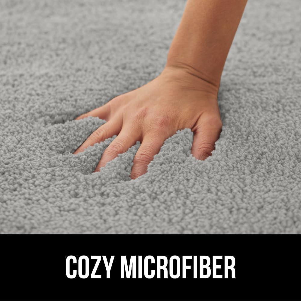 imageGORILLA GRIP Bathroom Rugs Ultra Soft Absorbent Mat Thick Plush Bath Rug Machine Washable Microfiber Quick Dry Mats for Shower Bathtub and Floor Home Decor Accessories 24x17 GreyLight Gray