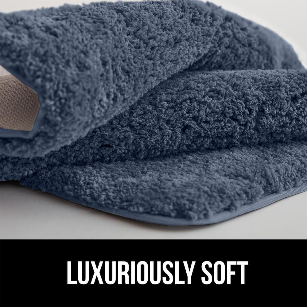 imageGORILLA GRIP Bathroom Rugs Ultra Soft Absorbent Mat Thick Plush Bath Rug Machine Washable Microfiber Quick Dry Mats for Shower Bathtub and Floor Home Decor Accessories 24x17 GreyIndigo