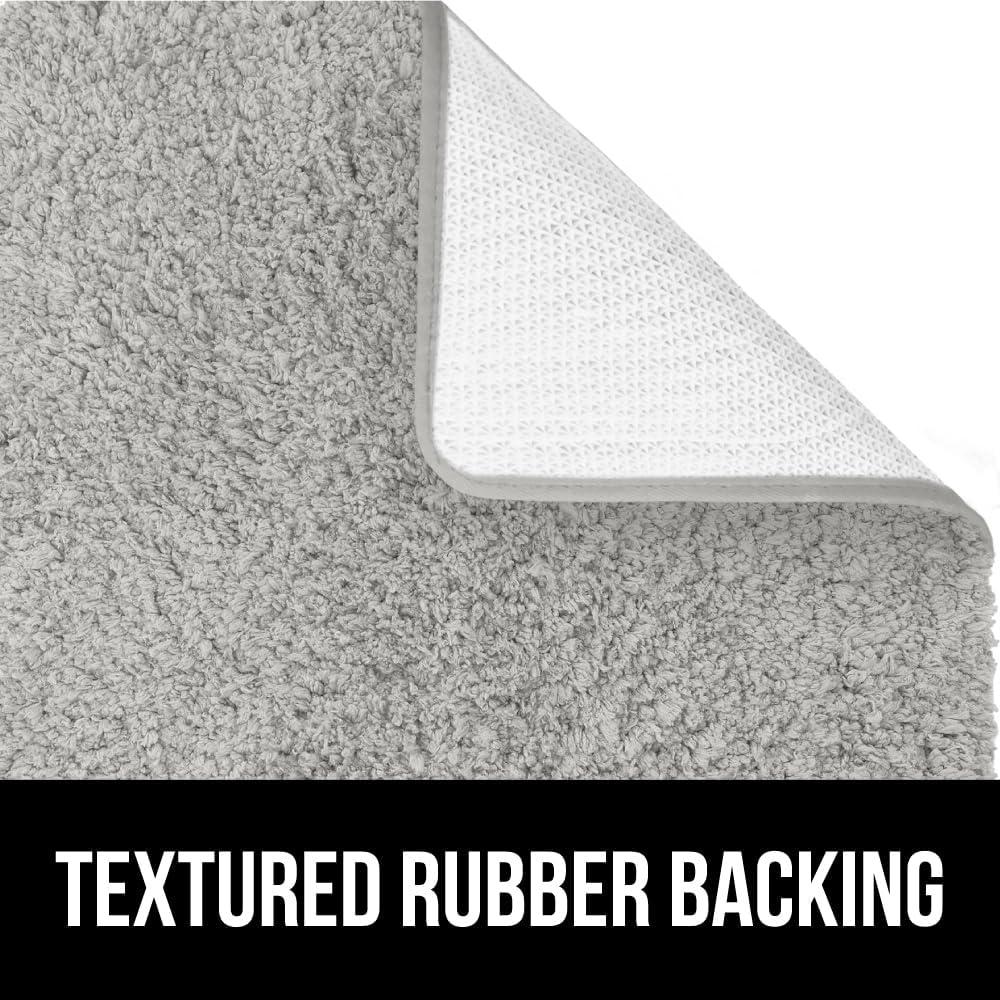 imageGORILLA GRIP Bathroom Rugs Ultra Soft Absorbent Mat Thick Plush Bath Rug Machine Washable Microfiber Quick Dry Mats for Shower Bathtub and Floor Home Decor Accessories 24x17 GreyLight Gray