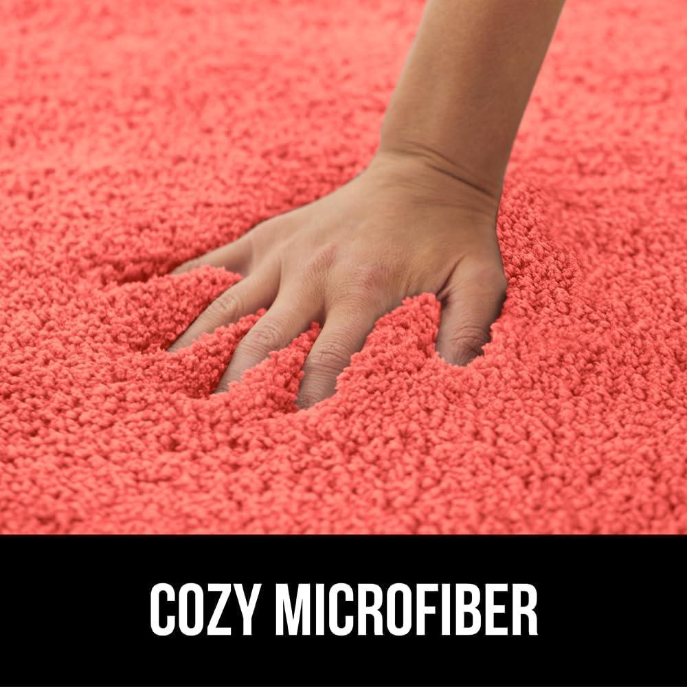 imageGORILLA GRIP Bathroom Rugs Ultra Soft Absorbent Mat Thick Plush Bath Rug Machine Washable Microfiber Quick Dry Mats for Shower Bathtub and Floor Home Decor Accessories 24x17 GreyCoral