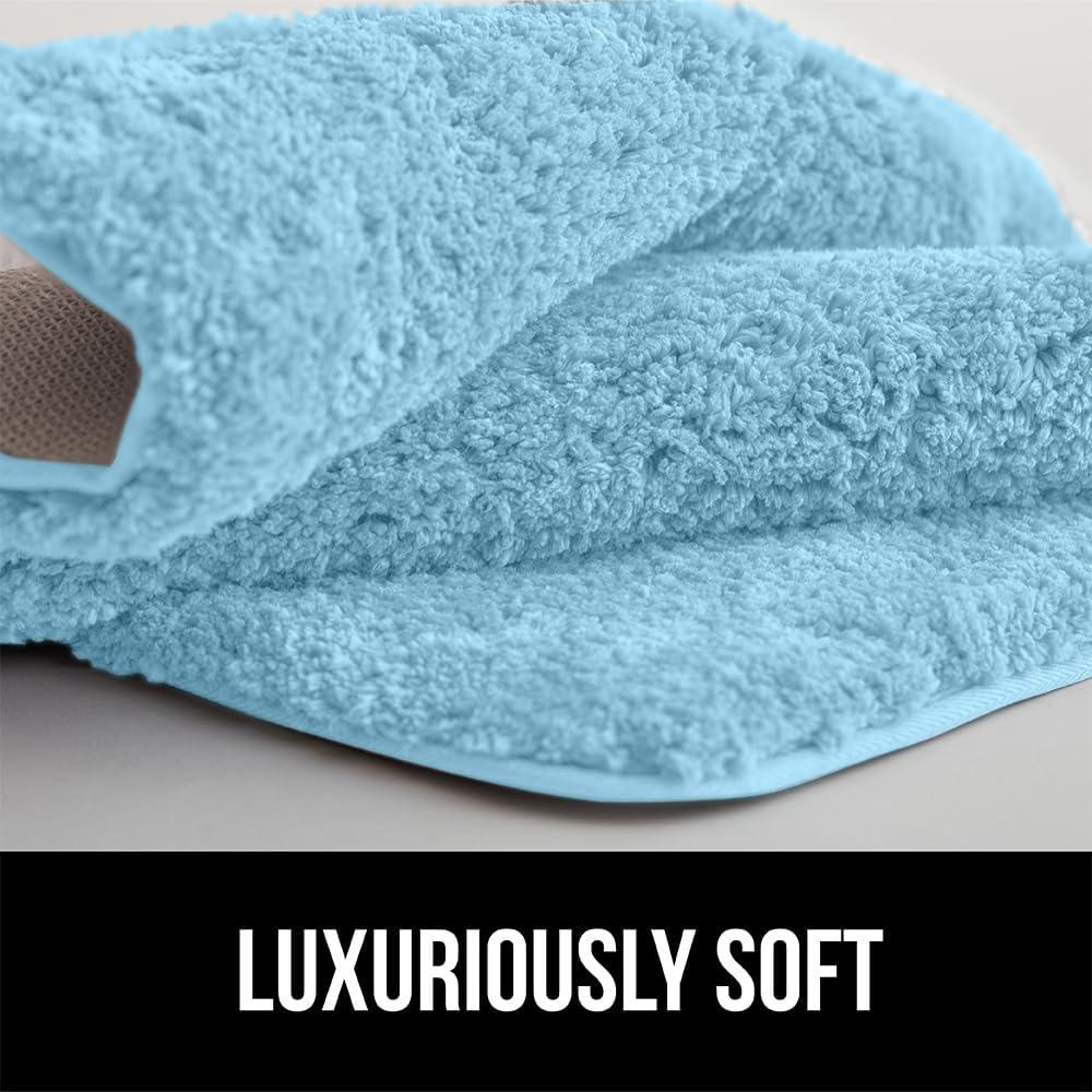 imageGORILLA GRIP Bathroom Rugs Ultra Soft Absorbent Mat Thick Plush Bath Rug Machine Washable Microfiber Quick Dry Mats for Shower Bathtub and Floor Home Decor Accessories 24x17 GreySky Blue