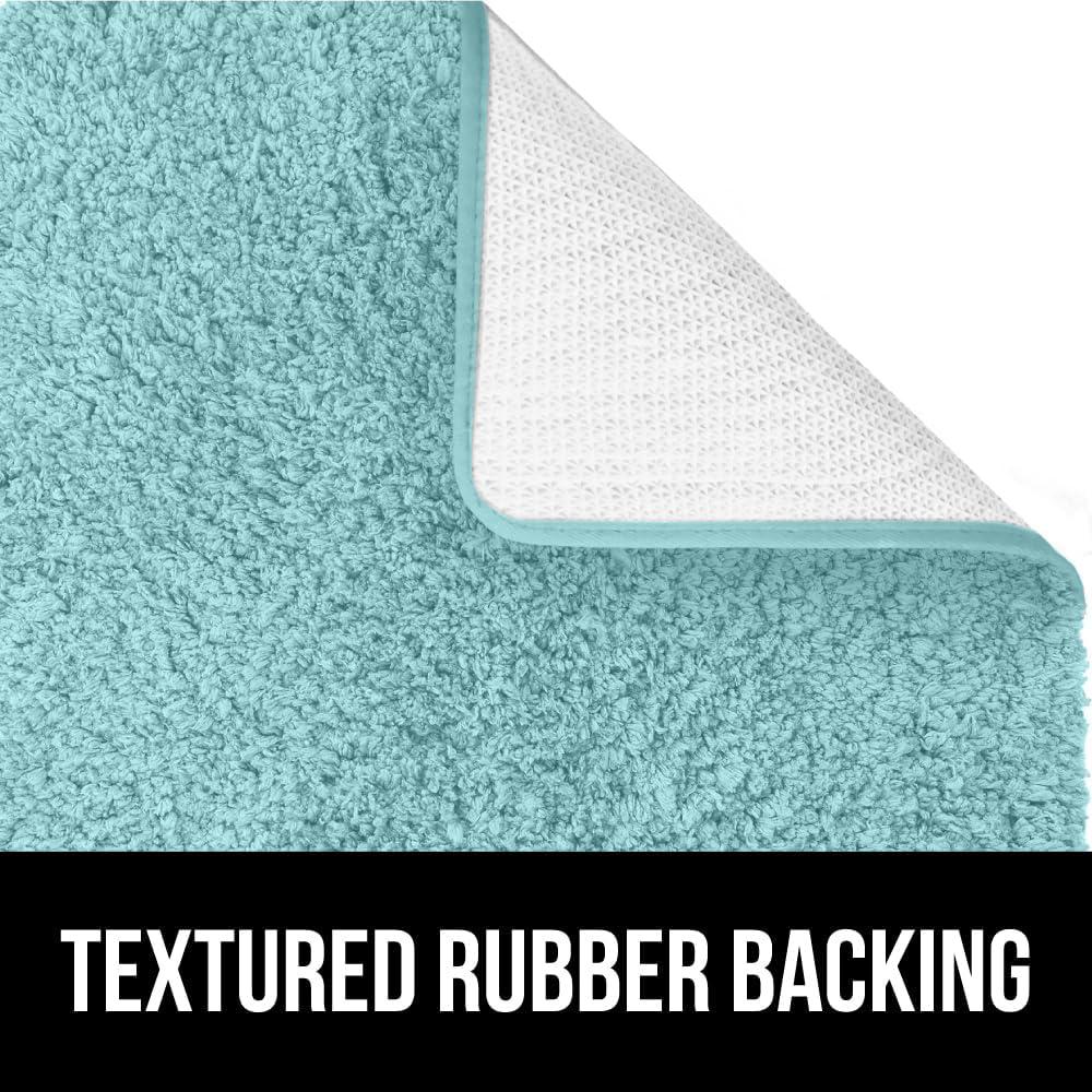 imageGORILLA GRIP Bathroom Rugs Ultra Soft Absorbent Mat Thick Plush Bath Rug Machine Washable Microfiber Quick Dry Mats for Shower Bathtub and Floor Home Decor Accessories 24x17 GreySpa Blue