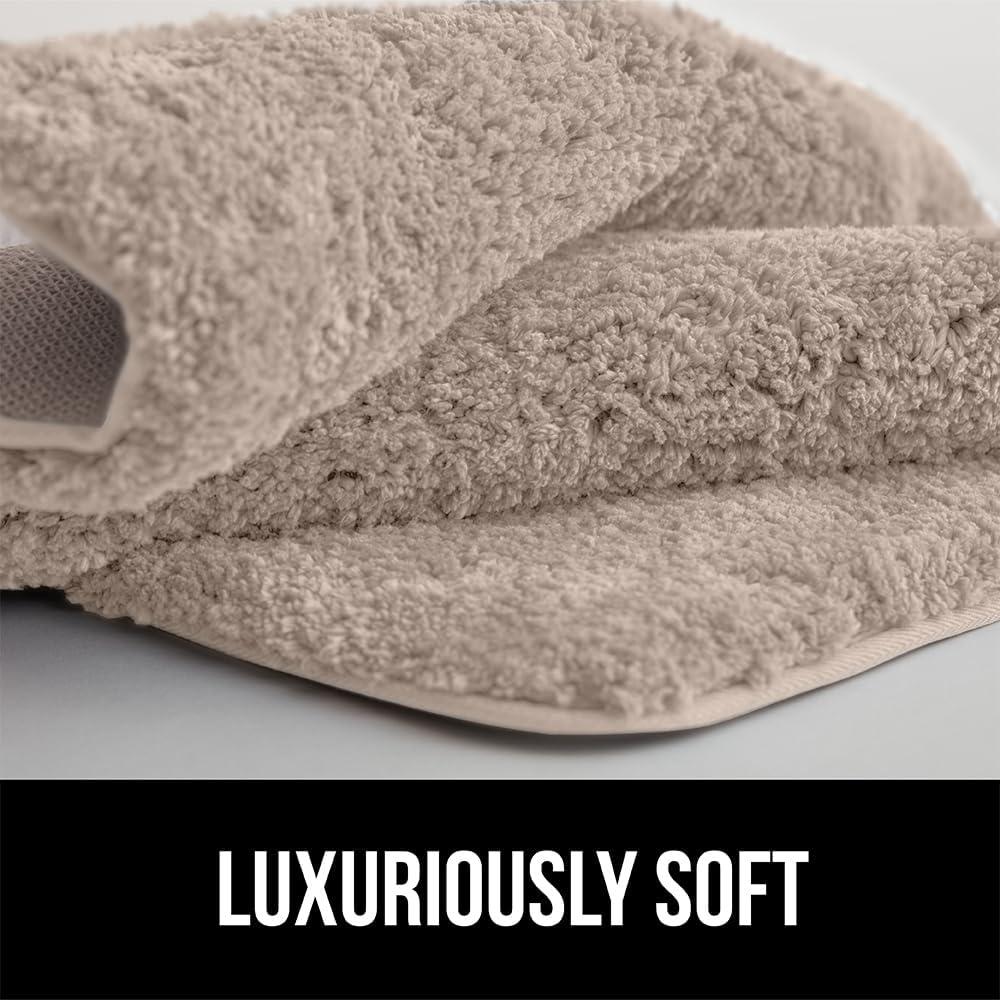 imageGORILLA GRIP Bathroom Rugs Ultra Soft Absorbent Mat Thick Plush Bath Rug Machine Washable Microfiber Quick Dry Mats for Shower Bathtub and Floor Home Decor Accessories 24x17 GreyBeige