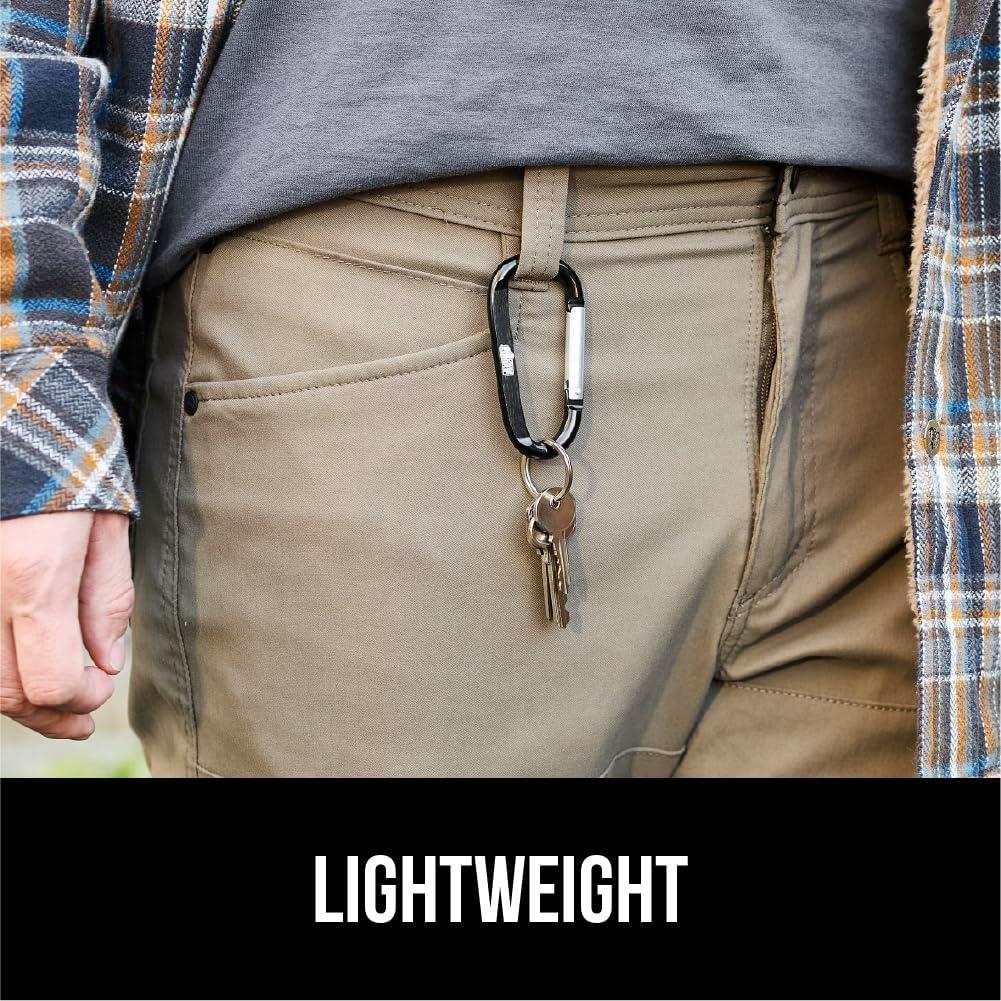 imageGORILLA GRIP Carabiner Clip 3 D Ring Heavy Duty Aluminum Key Holder Clips Hold 170lbs Rust ScratchResistant Camping Essentials Hiking Gear Tactical Backpacking KeychainsBlackSilverHunter Green