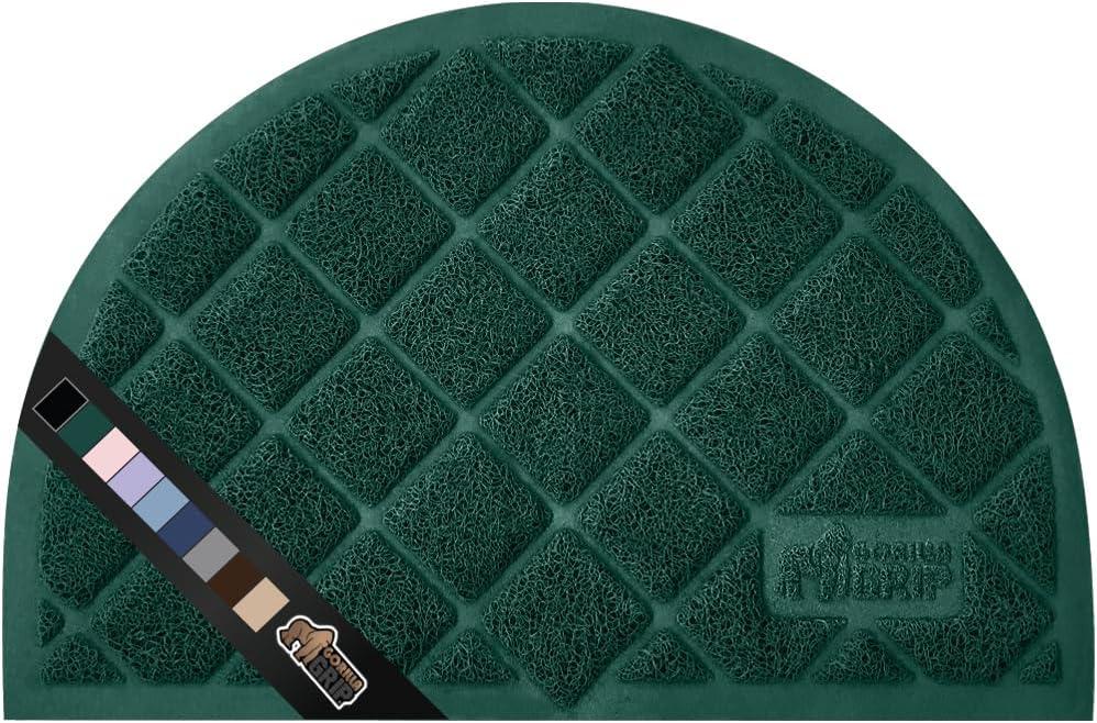 imageGORILLA GRIP Cat Litter Box Mat 35x23 Water Resistant US Designed Kitty Litter Trapping Mats Easy to Clean Scatter Control Less Mess and Clean Floors Kitten Supplies for Indoor Cats GrayHunter Green