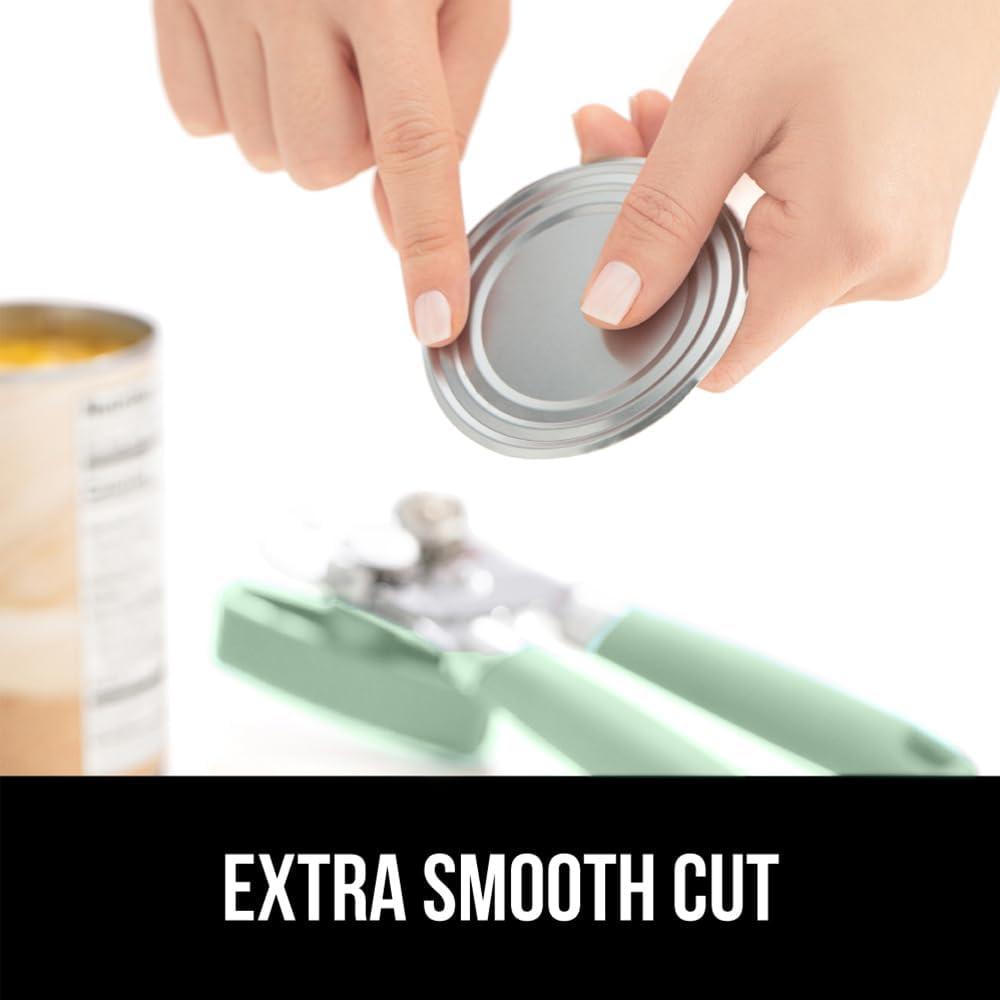 imageGORILLA GRIP Heavy Duty Stainless Steel Smooth Edge Manual Can Opener and Bottle Openers Soft Comfortable Handle Oversized Handheld Turn Knob US Designed Multifunctional Kitchen Tool BlackMint