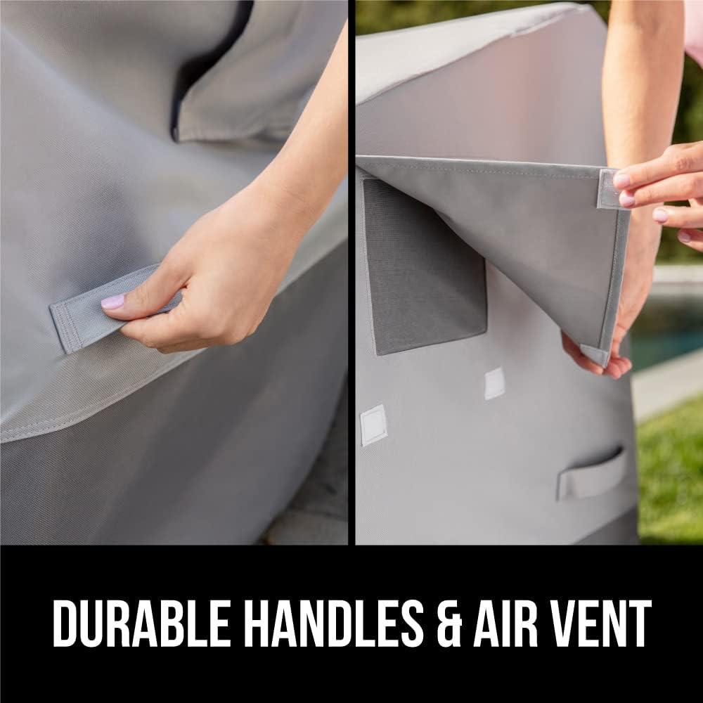 imageGORILLA GRIP Heavy Duty Waterproof Outdoor Chair Cover 30 Inch Adjustable Patio Furniture Covers for Winter Keep Cushions Dry Protects from Sun Snow Rain Windproof UV Coated Small 1 Pack