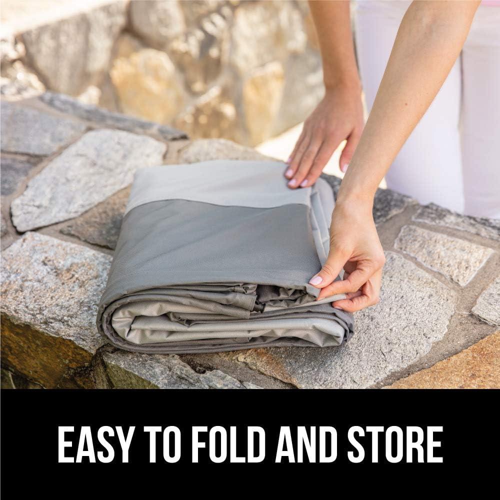 imageGORILLA GRIP Heavy Duty Waterproof Outdoor Chair Cover 30 Inch Adjustable Patio Furniture Covers for Winter Keep Cushions Dry Protects from Sun Snow Rain Windproof UV Coated Small 1 Pack