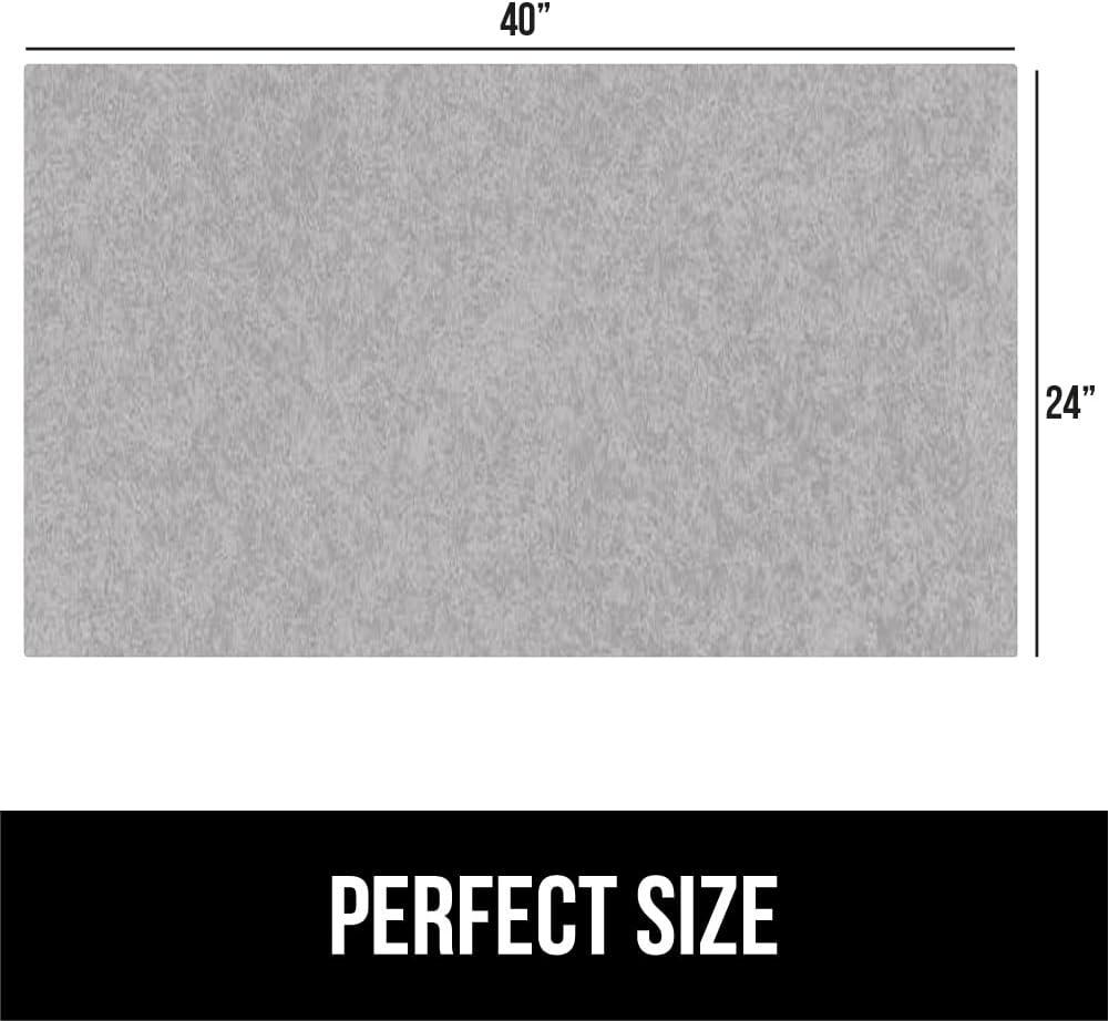 imageGORILLA GRIP LeakGuard NonAdhesive Under Sink Mat for Kitchen Cabinet Waterproof Quick Dry Shelf Liner Durable Absorbent Felt Mats for Bathroom Sinks Cabinets Dresser Easy to Trim 24x30 CharcoalLight Gray