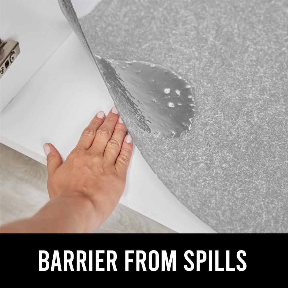 imageGORILLA GRIP LeakGuard NonAdhesive Under Sink Mat for Kitchen Cabinet Waterproof Quick Dry Shelf Liner Durable Absorbent Felt Mats for Bathroom Sinks Cabinets Dresser Easy to Trim 24x30 CharcoalLight Gray