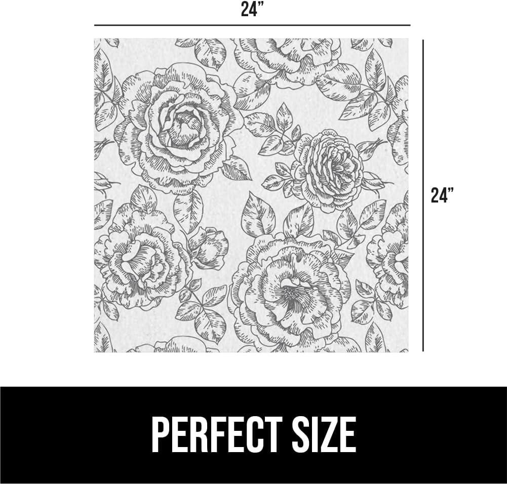 imageGORILLA GRIP LeakGuard NonAdhesive Under Sink Mat for Kitchen Cabinet Waterproof Quick Dry Shelf Liner Durable Absorbent Felt Mats for Bathroom Sinks Cabinets Dresser Easy to Trim 24x30 CharcoalFloral Gray