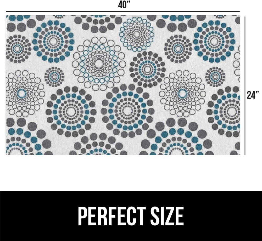 imageGORILLA GRIP LeakGuard NonAdhesive Under Sink Mat for Kitchen Cabinet Waterproof Quick Dry Shelf Liner Durable Absorbent Felt Mats for Bathroom Sinks Cabinets Dresser Easy to Trim 24x30 CharcoalSpiral GrayWhiteTurquoise