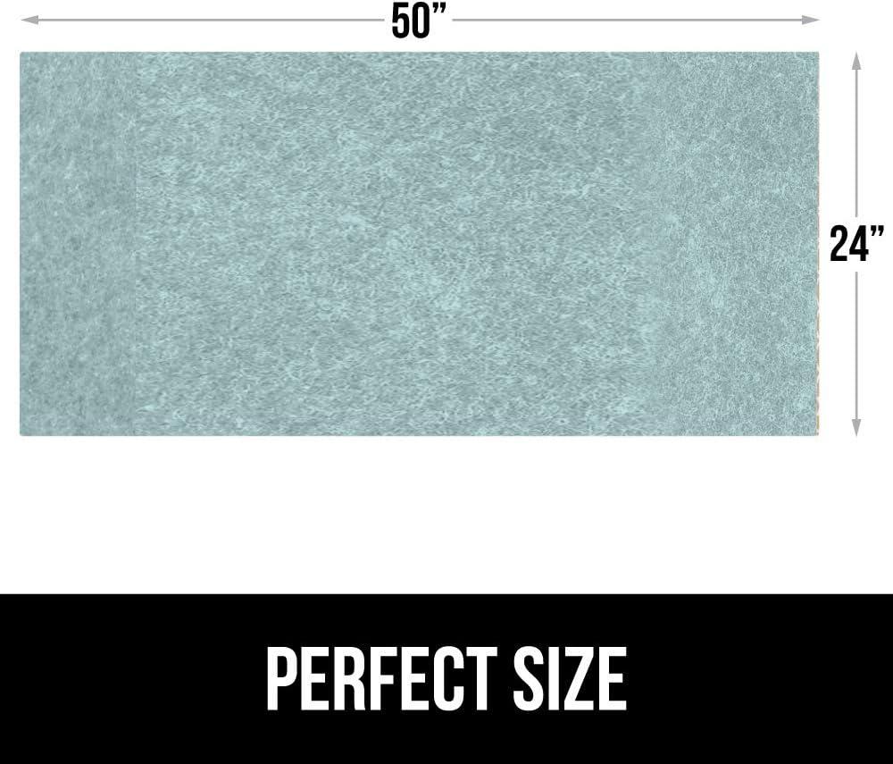 imageGORILLA GRIP LeakGuard NonAdhesive Under Sink Mat for Kitchen Cabinet Waterproof Quick Dry Shelf Liner Durable Absorbent Felt Mats for Bathroom Sinks Cabinets Dresser Easy to Trim 24x30 CharcoalSpa Blue