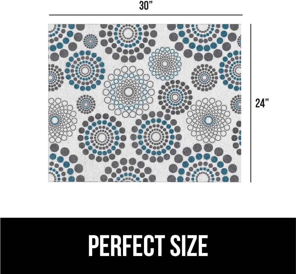imageGORILLA GRIP LeakGuard NonAdhesive Under Sink Mat for Kitchen Cabinet Waterproof Quick Dry Shelf Liner Durable Absorbent Felt Mats for Bathroom Sinks Cabinets Dresser Easy to Trim 24x30 CharcoalSpiral GrayWhiteTurquoise