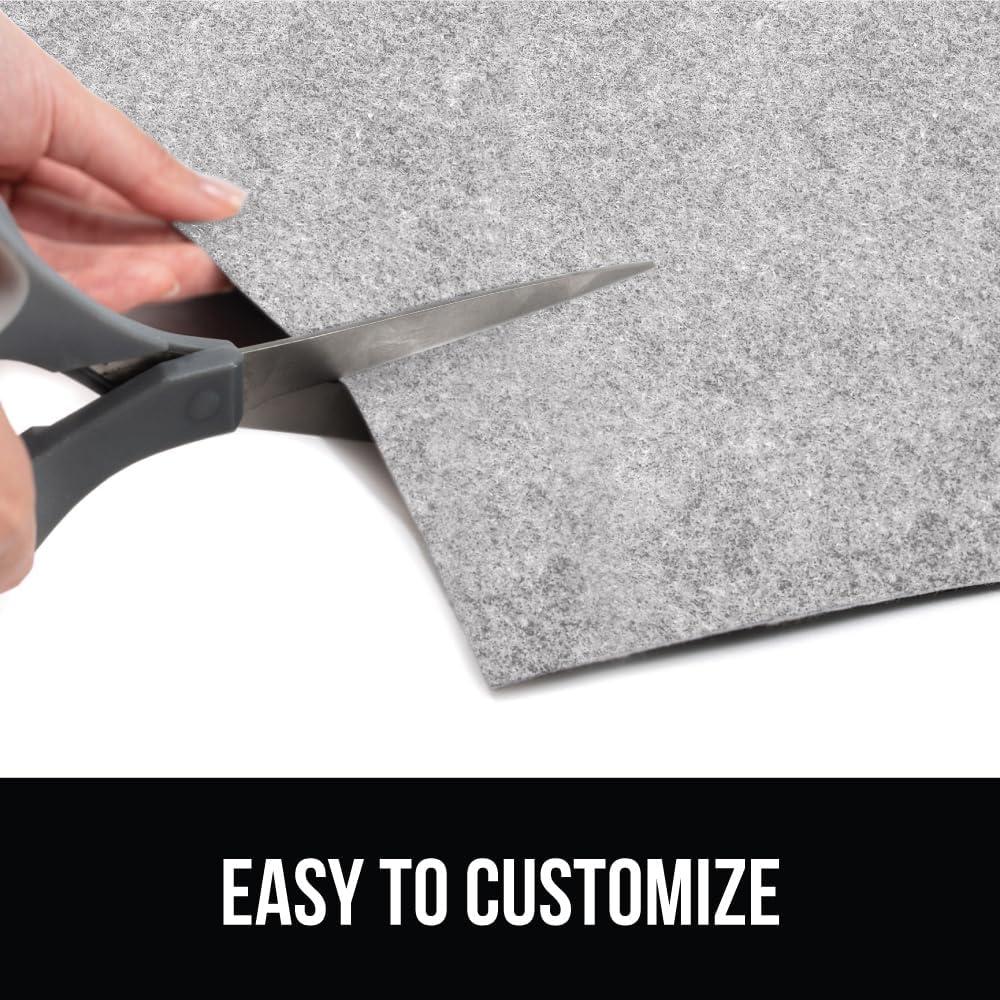 imageGORILLA GRIP LeakGuard NonAdhesive Under Sink Mat for Kitchen Cabinet Waterproof Quick Dry Shelf Liner Durable Absorbent Felt Mats for Bathroom Sinks Cabinets Dresser Easy to Trim 24x30 CharcoalLight Gray