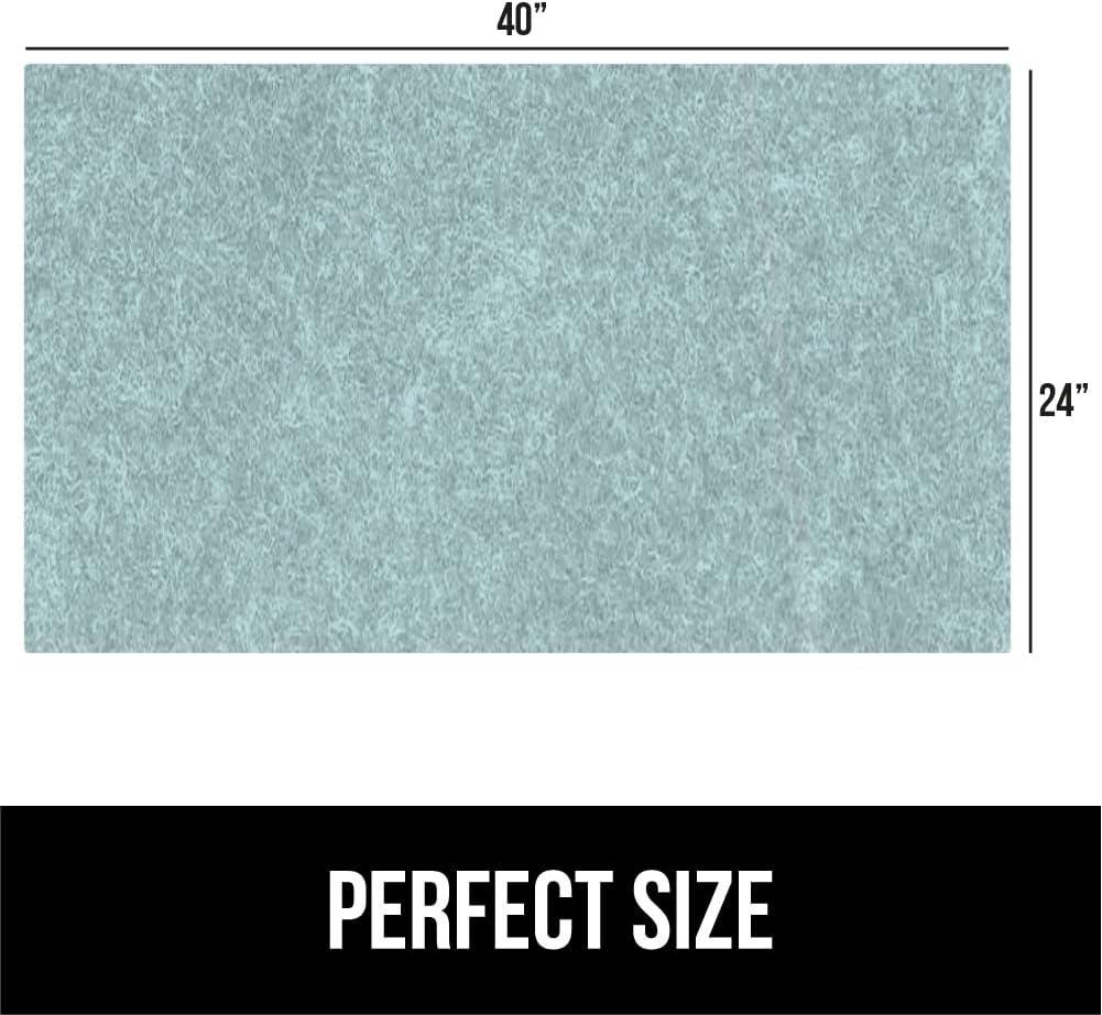 imageGORILLA GRIP LeakGuard NonAdhesive Under Sink Mat for Kitchen Cabinet Waterproof Quick Dry Shelf Liner Durable Absorbent Felt Mats for Bathroom Sinks Cabinets Dresser Easy to Trim 24x30 CharcoalSpa Blue