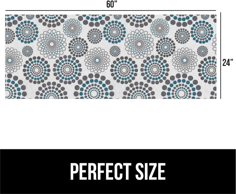 imageGORILLA GRIP LeakGuard NonAdhesive Under Sink Mat for Kitchen Cabinet Waterproof Quick Dry Shelf Liner Durable Absorbent Felt Mats for Bathroom Sinks Cabinets Dresser Easy to Trim 24x30 CharcoalSpiral GrayWhiteTurquoise
