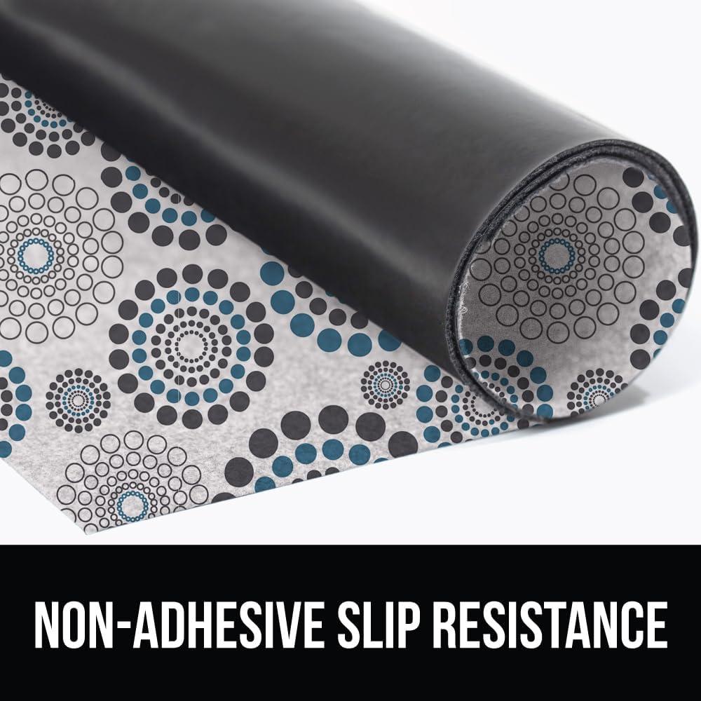 imageGORILLA GRIP LeakGuard NonAdhesive Under Sink Mat for Kitchen Cabinet Waterproof Quick Dry Shelf Liner Durable Absorbent Felt Mats for Bathroom Sinks Cabinets Dresser Easy to Trim 24x30 CharcoalSpiral GrayWhiteTurquoise