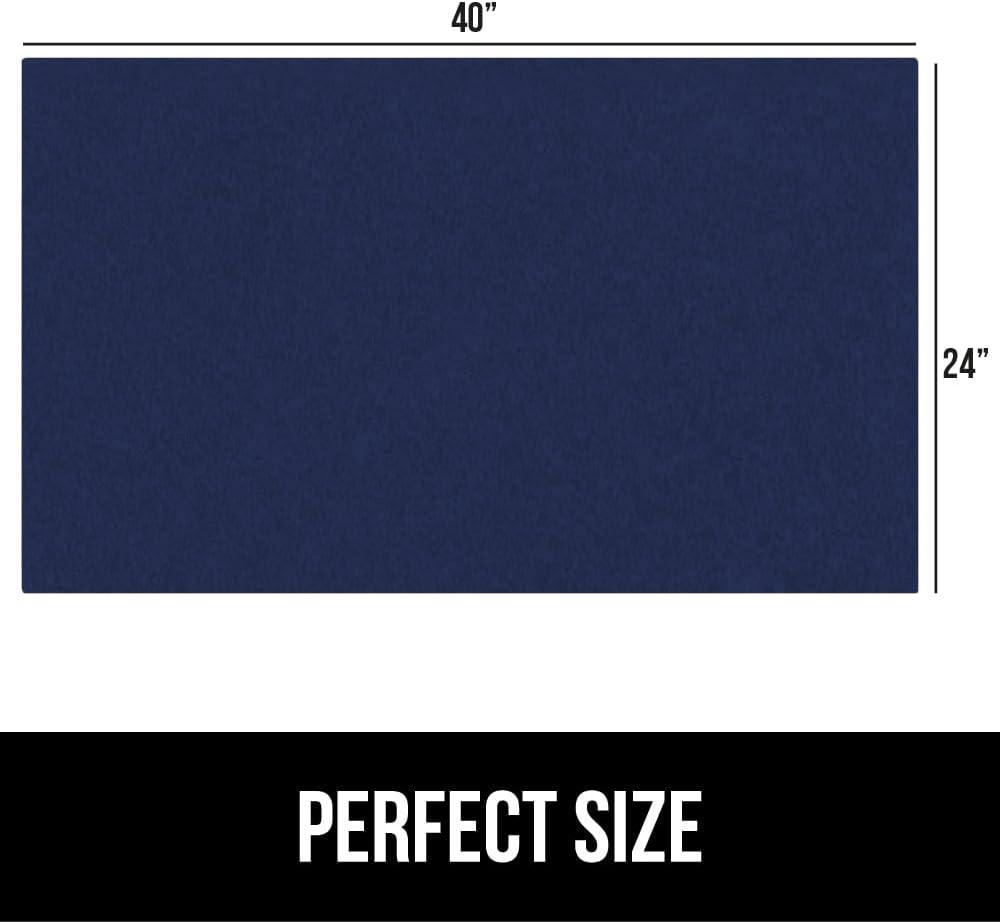 imageGORILLA GRIP LeakGuard NonAdhesive Under Sink Mat for Kitchen Cabinet Waterproof Quick Dry Shelf Liner Durable Absorbent Felt Mats for Bathroom Sinks Cabinets Dresser Easy to Trim 24x30 CharcoalNavy