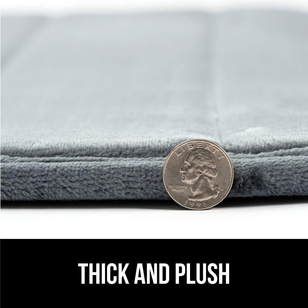 imageGORILLA GRIP Memory Foam Bath Mat Soft Absorbent US Designed Bathroom Rug Gripping Dots Machine Washable Bathmat Cushioned Floor Mats Shower Sink Rugs Room Dcor Accessories 24x17 Graphite GrayStriped Graphite Gray