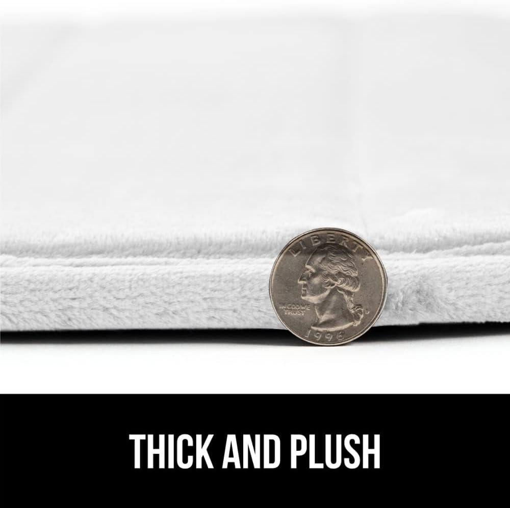 imageGORILLA GRIP Memory Foam Bath Mat Soft Absorbent US Designed Bathroom Rug Gripping Dots Machine Washable Bathmat Cushioned Floor Mats Shower Sink Rugs Room Dcor Accessories 24x17 Graphite GrayStriped White