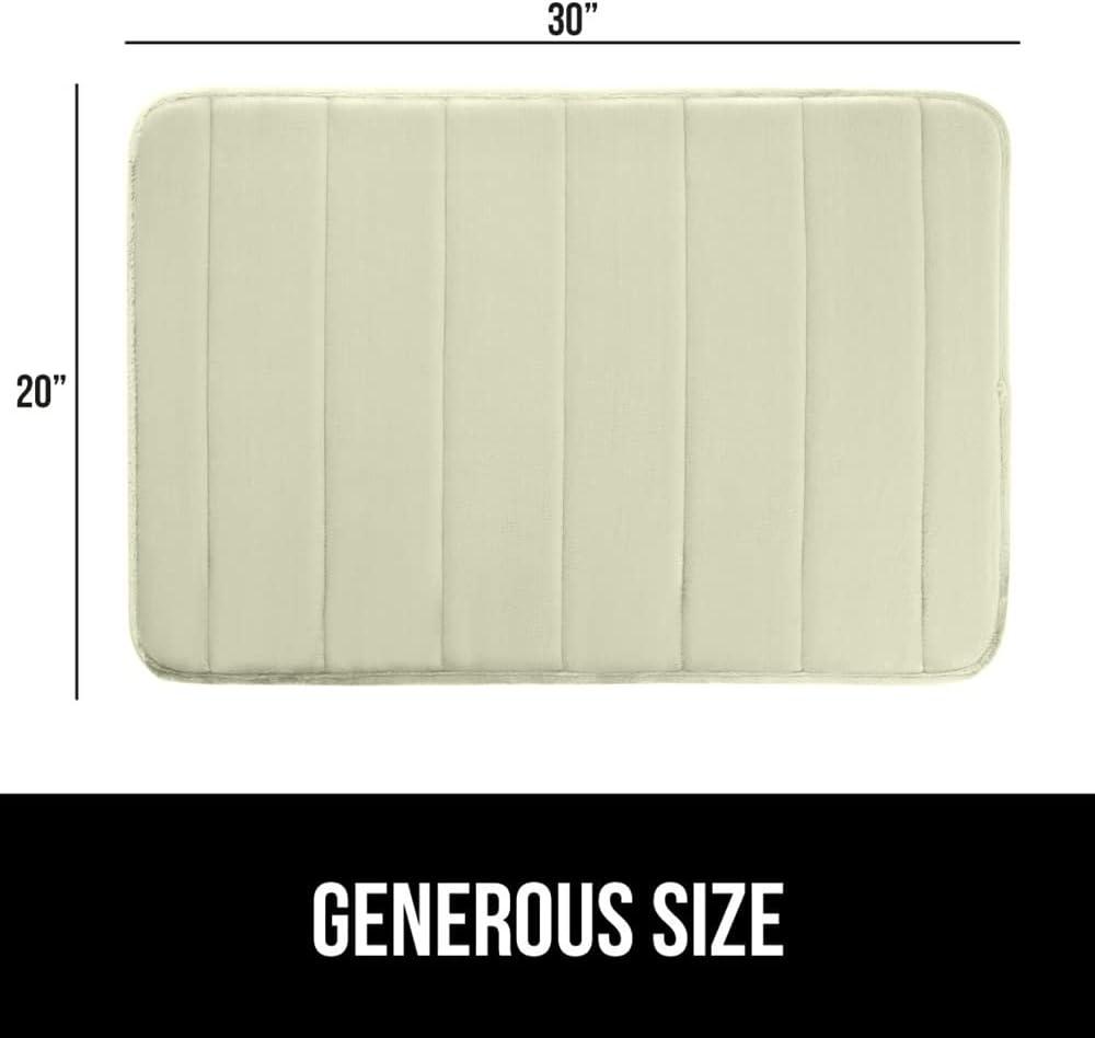 imageGORILLA GRIP Memory Foam Bath Mat Soft Absorbent US Designed Bathroom Rug Gripping Dots Machine Washable Bathmat Cushioned Floor Mats Shower Sink Rugs Room Dcor Accessories 24x17 Graphite GrayStriped Sage