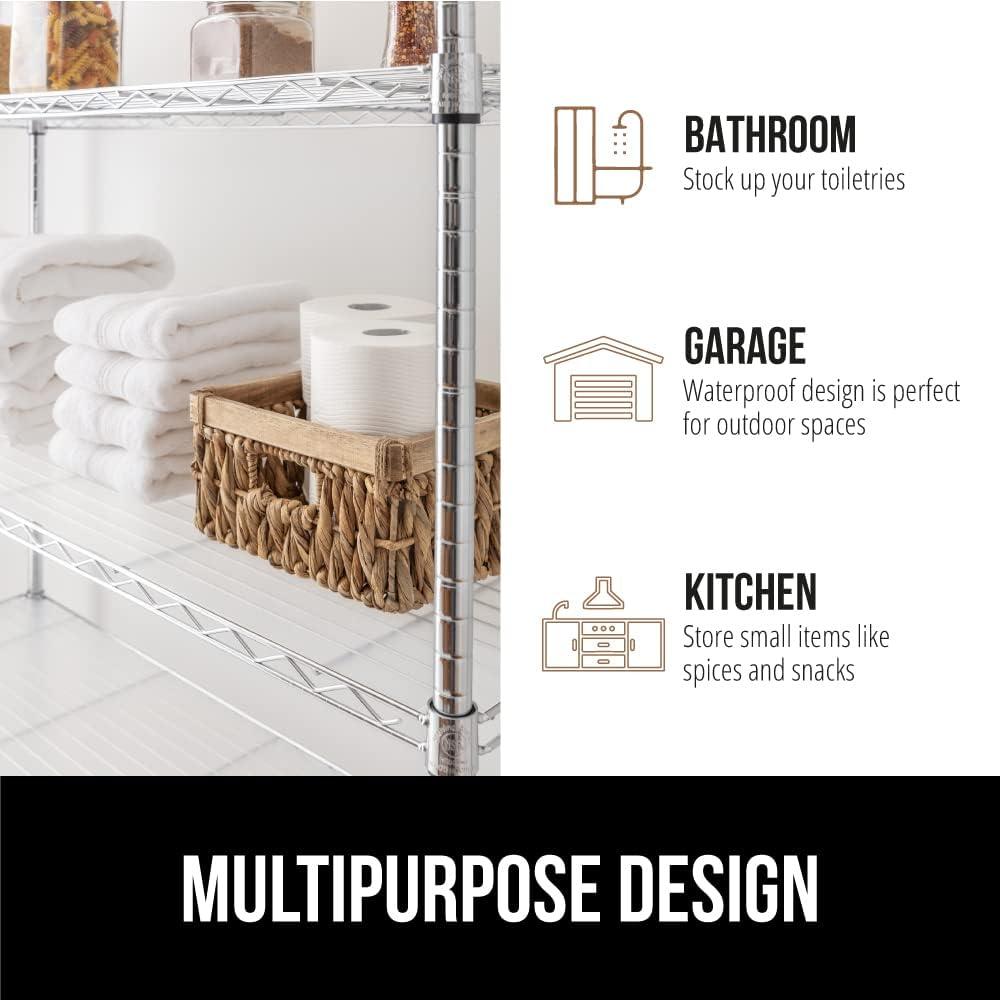 imageGORILLA GRIP ShelfGuard Wire Shelf Liner Compatible with Amazon Basics Shelving Unit Set of 5 Waterproof Liners for Organizing Metal Rack Shelves Kitchen Cabinets Cupboard Pantry 14x30 ClearClear
