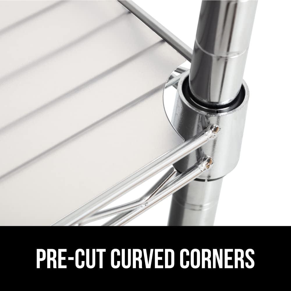 imageGORILLA GRIP ShelfGuard Wire Shelf Liner Compatible with Amazon Basics Shelving Unit Set of 5 Waterproof Liners for Organizing Metal Rack Shelves Kitchen Cabinets Cupboard Pantry 14x30 ClearClear